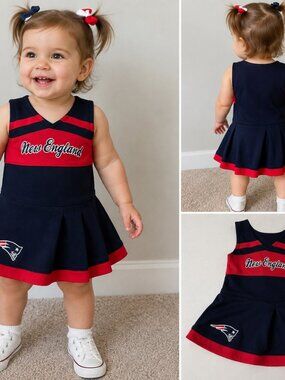 New England Patriots Toddler Cheerleader Dress | NFL Licensed | 24M | $25